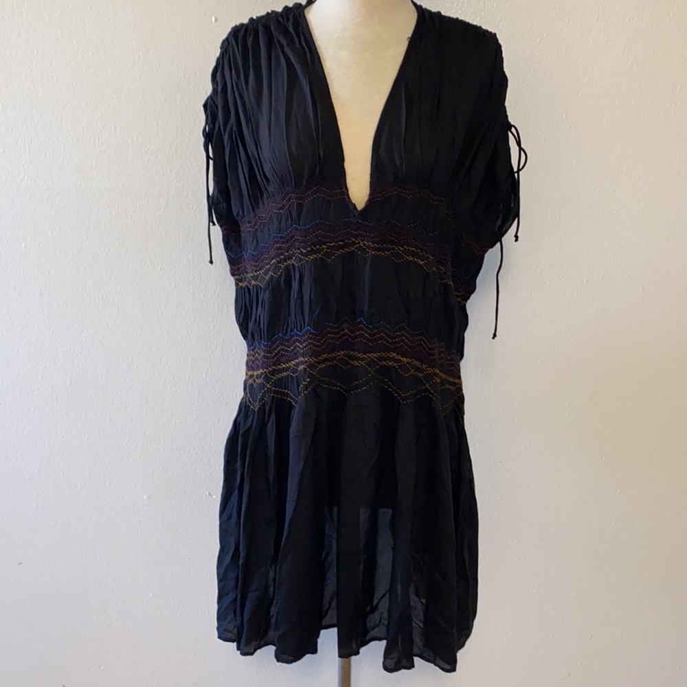 Free People Black Boho Dress SP